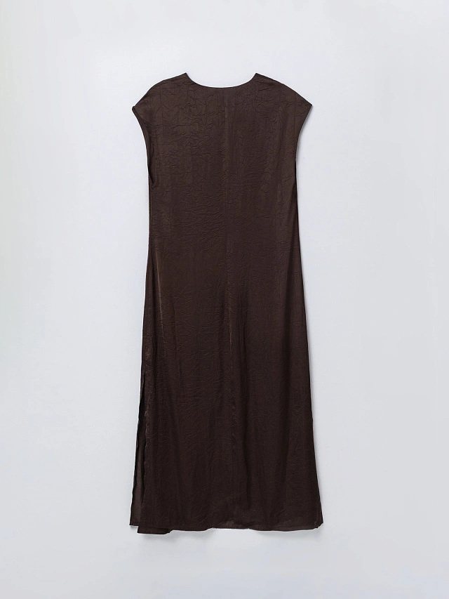 Платье макси женское коричневое - 7