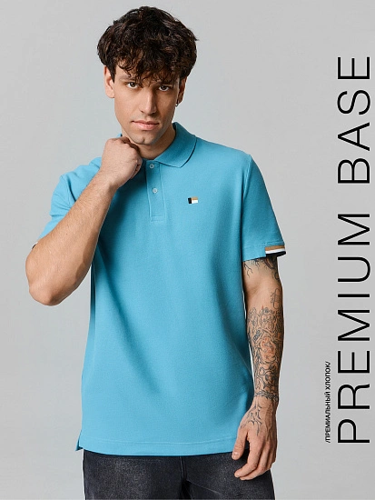 картинка Поло прямое мужское голубое от магазина мужской одежды Mark Formelle