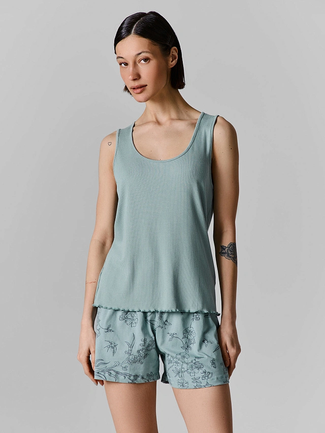 КОМПЛЕКТ ЖЕНСКИЙ (БЛУЗА, ШОРТЫ) - 2