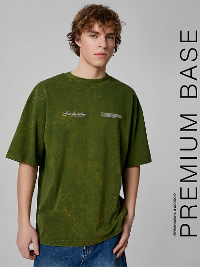 картинка Футболка мужская оверсайз с обработкой эйсид от магазина мужской одежды Mark Formelle