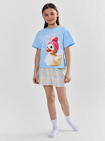 Комплект для девочек (футболка, шорты)