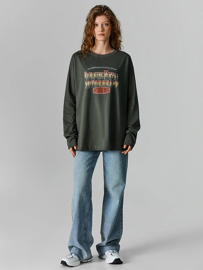 картинка Джемпер женский зеленый свободного кроя от магазина стильной одежды Mark Formelle