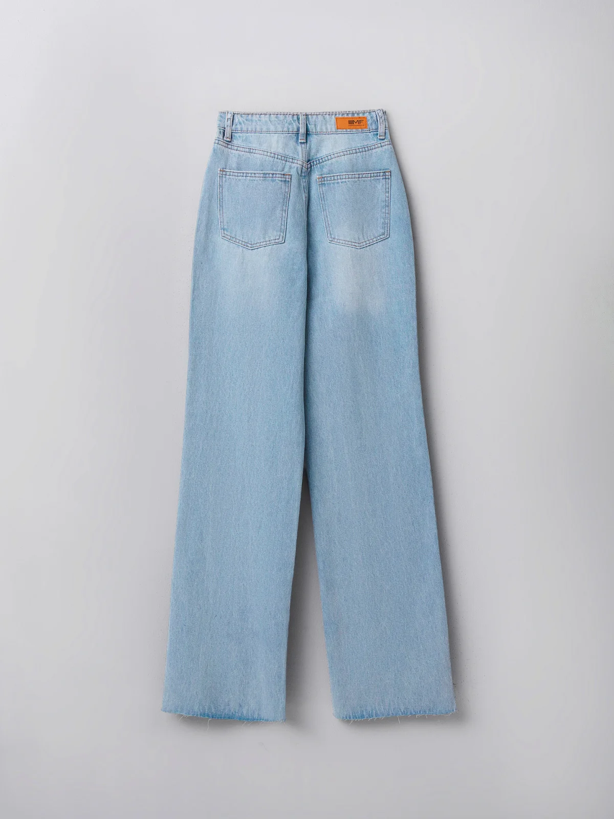 Джинсы женские wide leg голубые с высокой посадкой