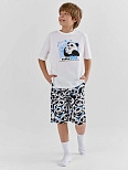 Комплект домашний для мальчиков с принтом панды из хлопка