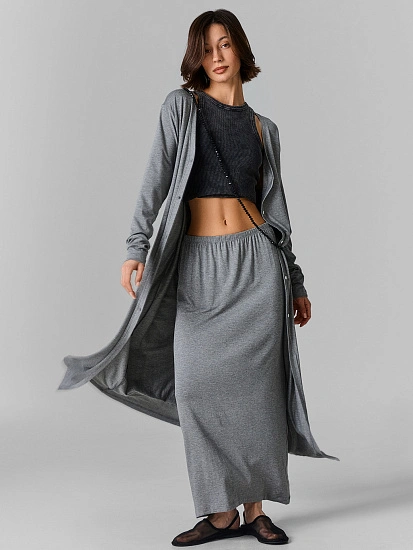 картинка Юбка женская серая длинная от магазина стильной одежды Mark Formelle
