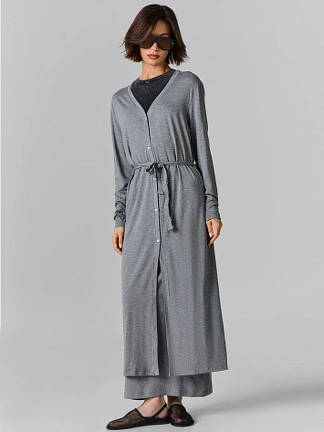 Кардиган женский серый удлиненный