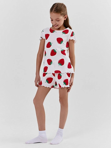 Комплект для девочек (футболка, шорты)