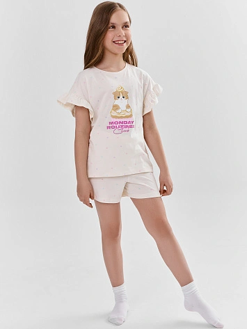 Комплект для девочек (футболка, шорты)