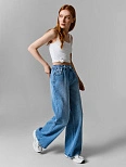 Джинсы женские wide leg синие