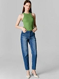 Джинсы Mom fit женские синие