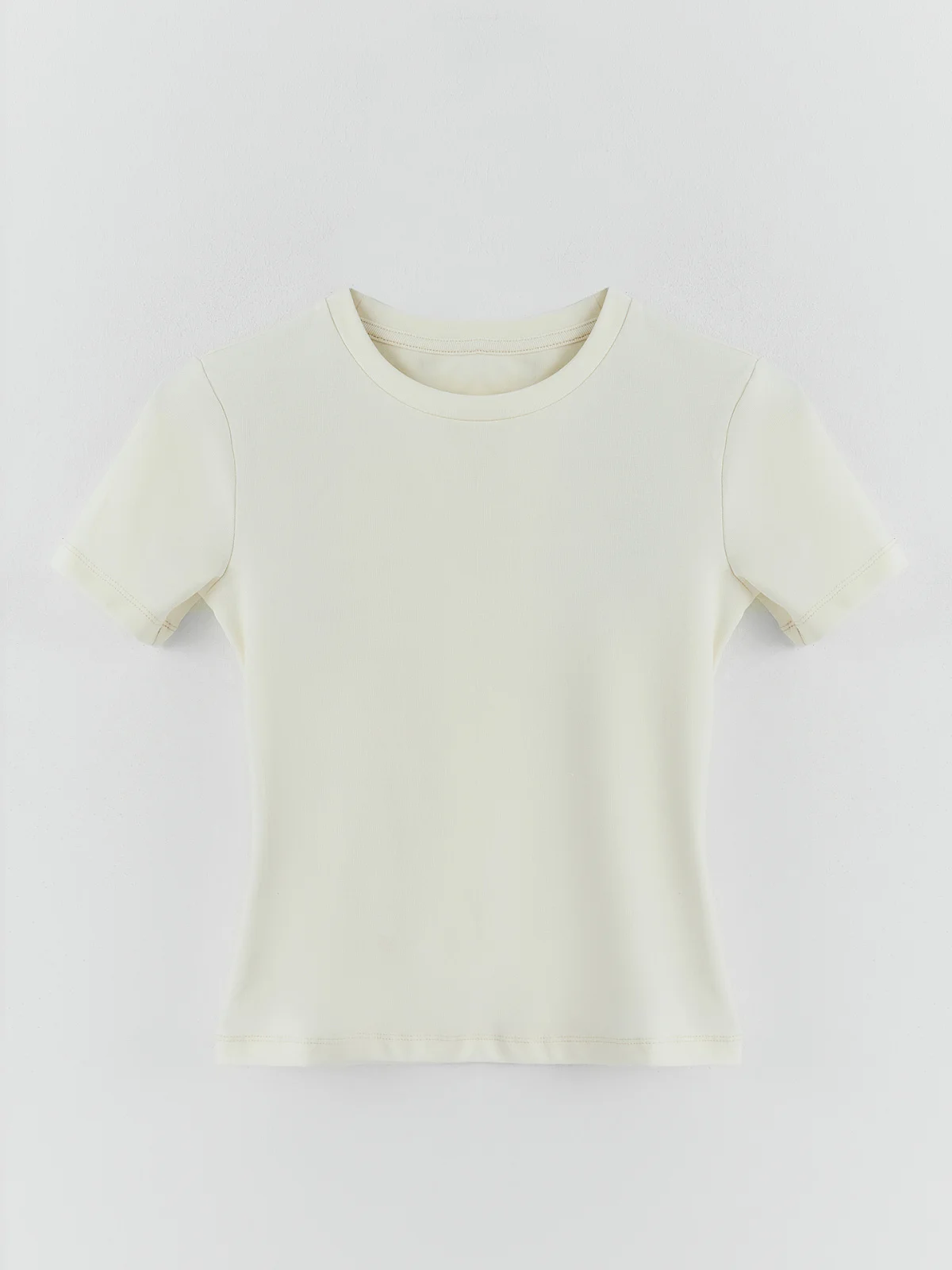 Футболка женская молочная базовая - 5