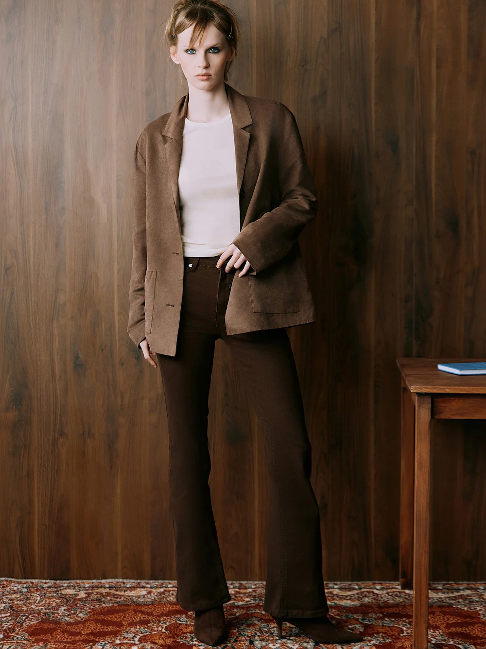 Джинсы Flare fit женские коричневые